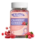 Cranberry Gummies 1000mg, Cranberry Kosttilskudd for kvinner, med D-Mannose 250mg, Kvinner Probiotiske Gummies, Urinal Tract Helse, Cranberry Flavor, Ingen GMOs, 60 greve