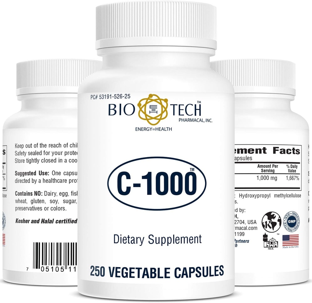 Bio-Tech - C-1000 250 Veggie Kapsler