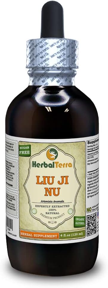 Liu Ji Nu, Artemisia (Artemisia Anomala) Tinktur, tørket urtevæske ekstrakt (merkenavn: HerbalTerra, stolt laget i USA) 4 fl.oz (120 ml)