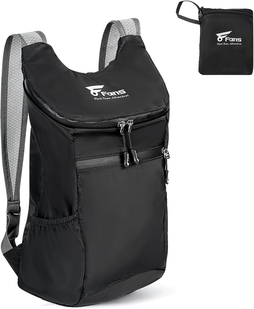 8 vifter 12L/20L Hiking ryggsekk, vanntett pakker Daypack-Light Weight Tilbake Pack Utendørs Foldbar Rucksack (12L)