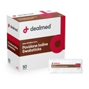 Dealmed Povidon Iodin 10% Swabsticks - Individuelt forseglede pakker Perfekt for sårpleie og bærbare førstehjelpssett, 50/boks (pakke med 1)