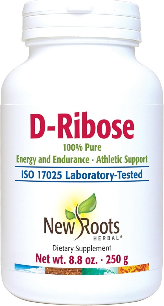 NYE ROOTS HERBAL - D-Ribose pulver 250g - D Ribose Supplement - Atletisk støtte