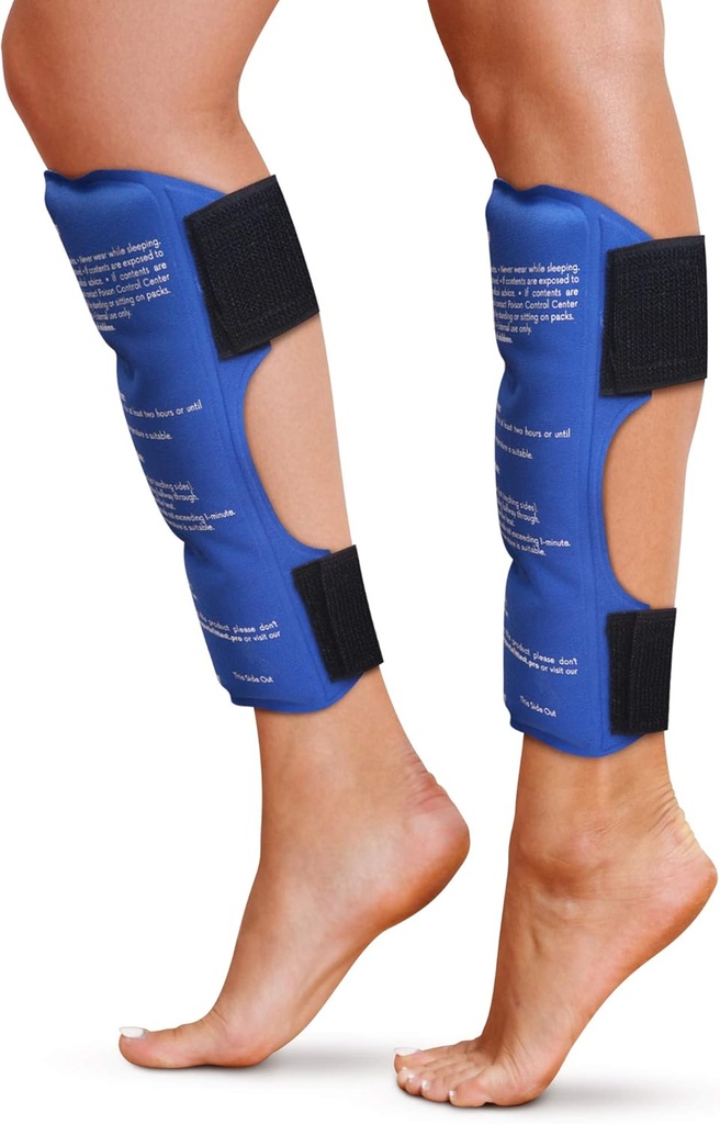 Shin Splint Ice Packs, HSA og FSA kvalifisert gjenbrukbar varm og kald terapi Wrap | Ben eller Calf smerte relief | Avansert myk Gel teknologi | Freezable og mikrowavable | løpende skader og gjenoppretting
