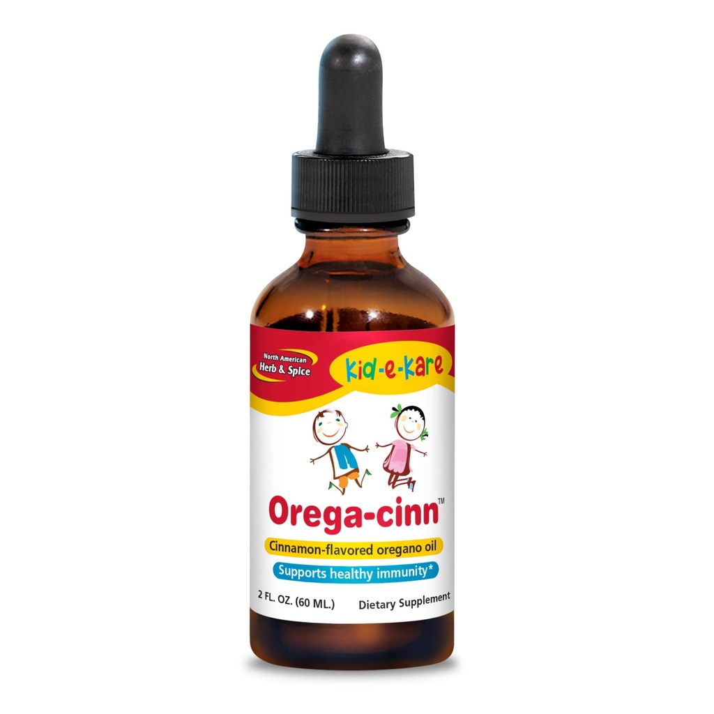 Nordamerikanske Herb & Spice Kid.e.Kare Orega-Cinn, Cinnamon Flavor - 2 fl. oz. - Great-Tasting Immune Support - Soothes Mucus Membranes - Wild Oregano Oregano Oil - Non-GMO - 120 Total Services