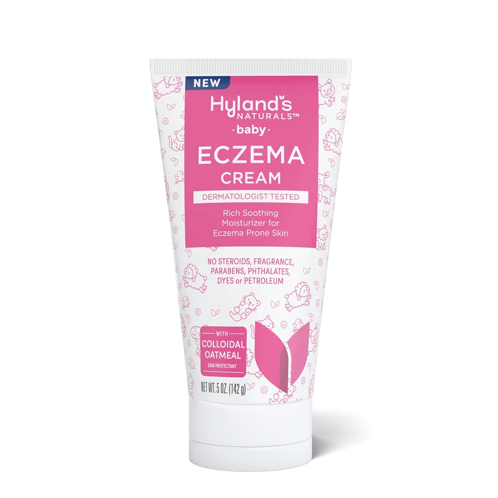 Hyland's Baby Eczema Cream, Rik Soothing Moisturizer for Eczema Prone Hud, Med Colloidal havregryn, 5 ounce