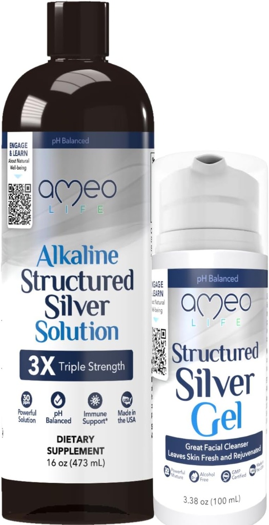 Colloidal sølv flytende og ekstra styrke kolloidal sølv Gel Bundle