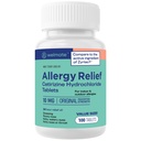 Welmate - Allergi relief - Cetirizine HCl 10 mg - 24 timers antihistamin - ikke-drowsy - Sneezing - Runny Nese - kløende øyne og throat - innendørs og utendørs Allergy Relief Tabletter - 100 tabletter