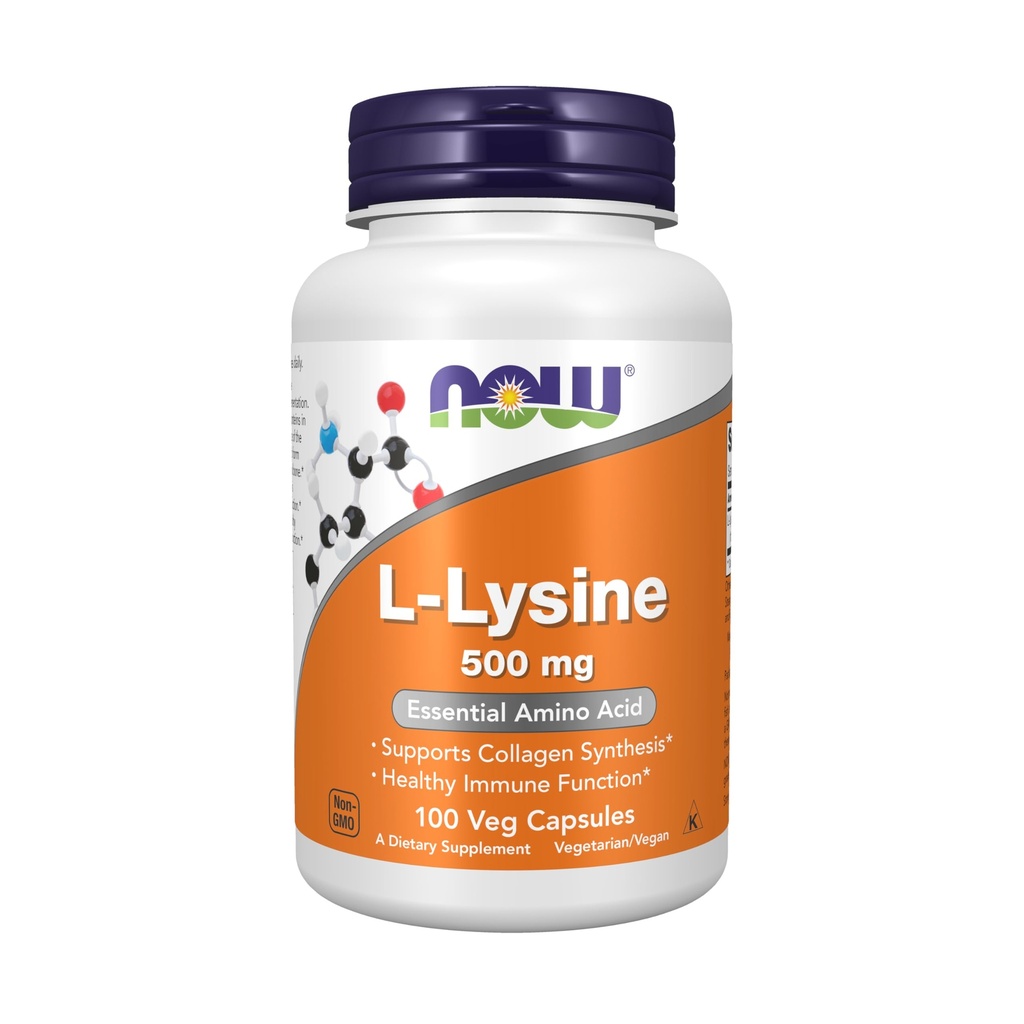 NU Mattilskudd, L-Lysine (L-Lysine Monohydroklorid) 500 mg, Aminosyre, 100 Veg Kapsler