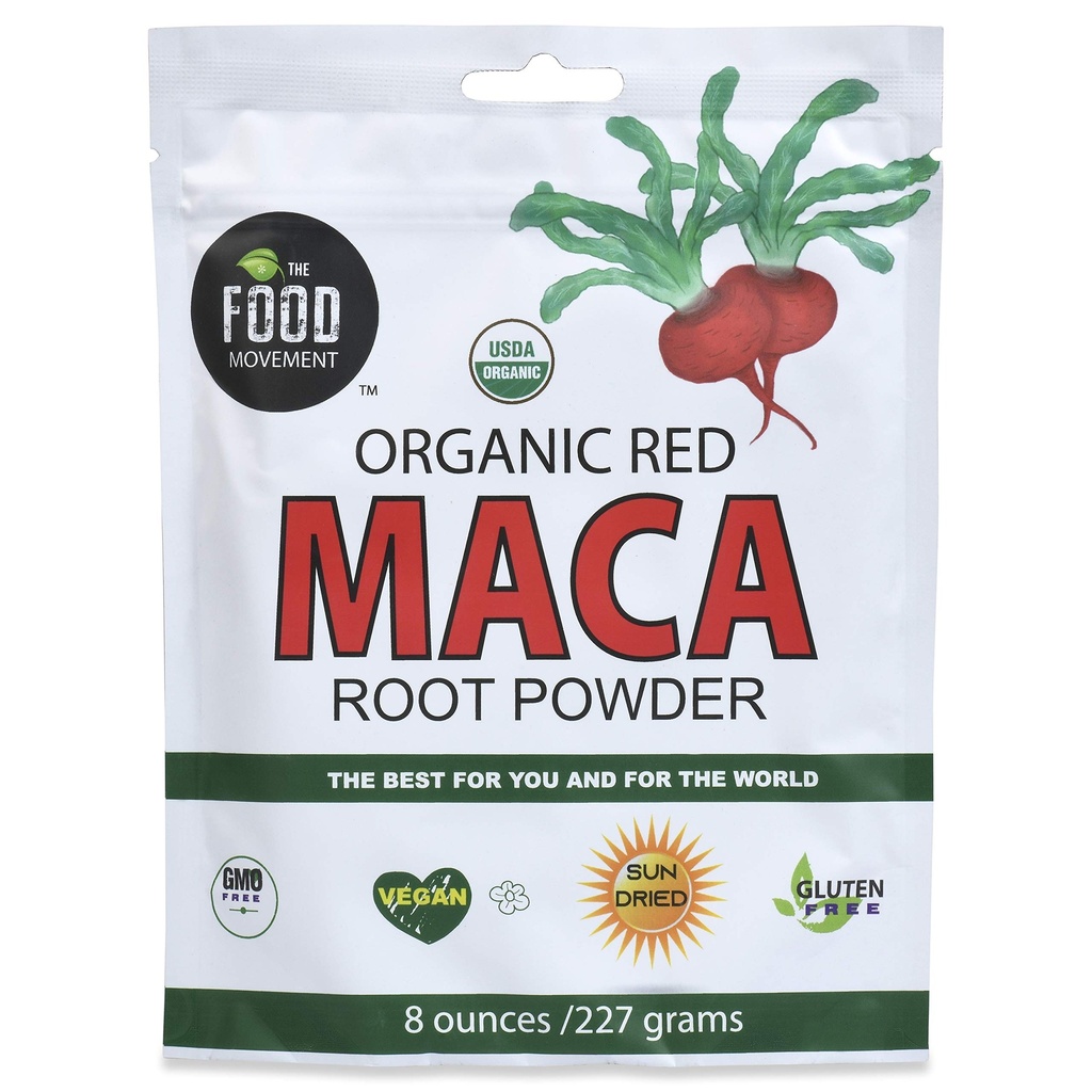 The Food Movement Co - Rød Maca 8 oz. organisk super mat