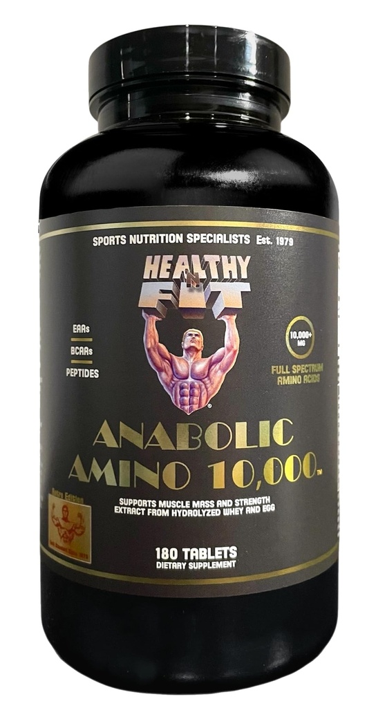 Sunn 'N Fit Amino 10 000 - Aminosyre 180 tabletter - Hydrolysert egg & Whey kilde - Rask absorbering