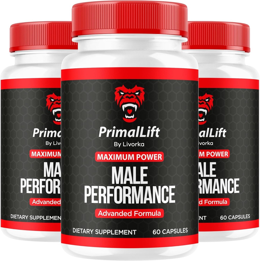 (3 pakke) Primal Lift, Primal Lift for menn, Primal Lift Kapsler, Primal Lift Piller, Primal Lift Supplement, PrimalLift All Naturlig Støtte, Primal Lift Avansert Formula, 180 Kapsler i 3 måneder