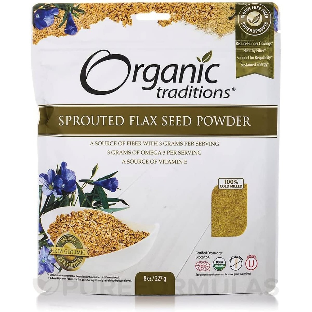 Spruted Flax Golden Organic Tradisjoner 8 oz Veske