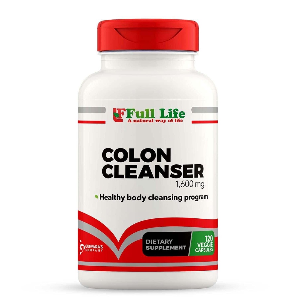 Full Life Colon Cleanser - Herbal Supplement med Cascara Sagrada og Senna Leaf - 120 Veggie Kapsler