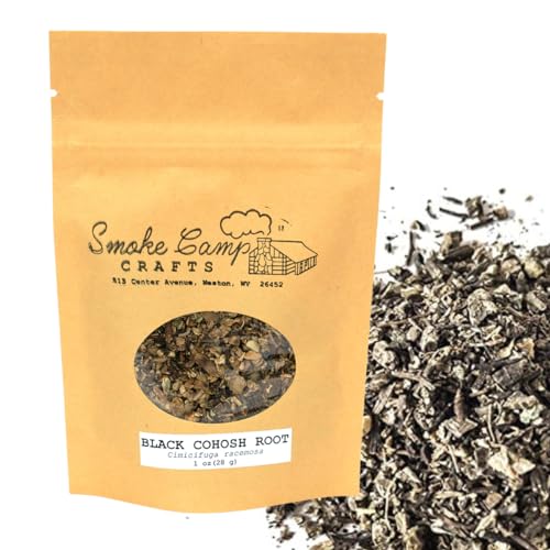 Smoke Camp Crafts Svart Cohosh Root (Cimicifuga racemosa) 1 oz Tørket Herb | Hand-Packaged | Laget i Vest-Virginia