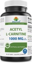 Brieofood Acetyl L-karnitin 1000 mg Per servering- 240 kapsler. Glutenfri, ikke-GMO.