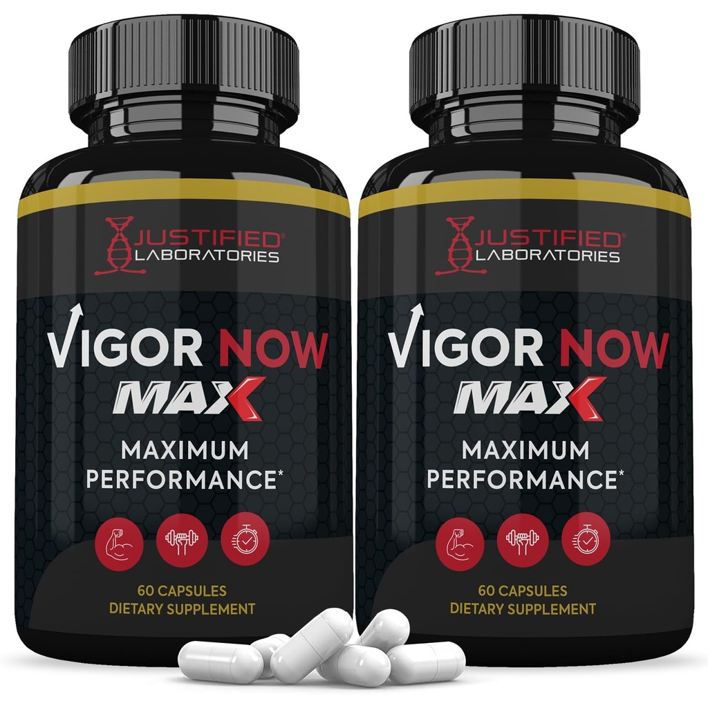 Begrunnet Laboratories (2 Pack Vigor nå Max 1600MG Avansert menns helse formel 120 kapsler
