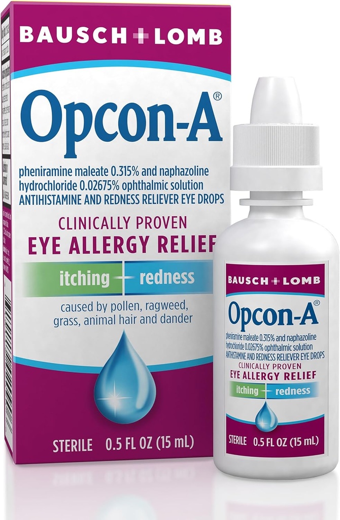 Allergy Eye Drops by Bausch & Lomb, for kløe og rødhet lindring, 15 ml