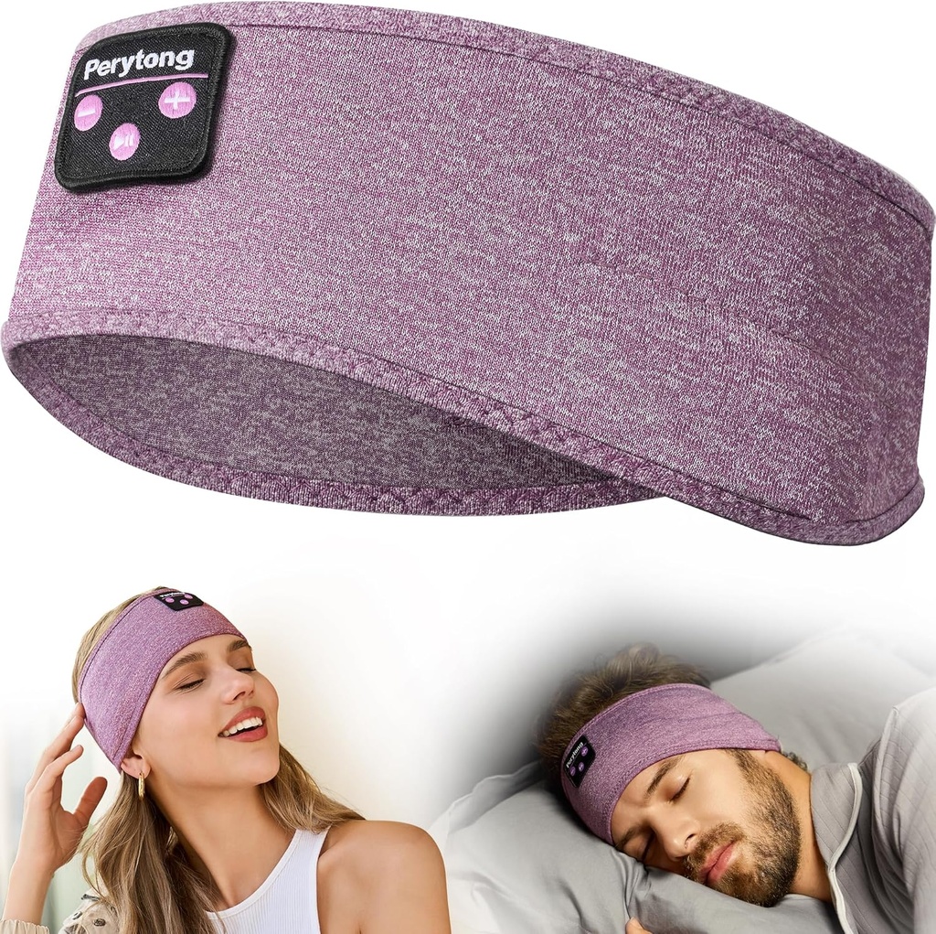 Perytong Bluetooth Headband med trådløse sove ørepropper for side sovende, trening, løping, søvnløshet, reise, yoga