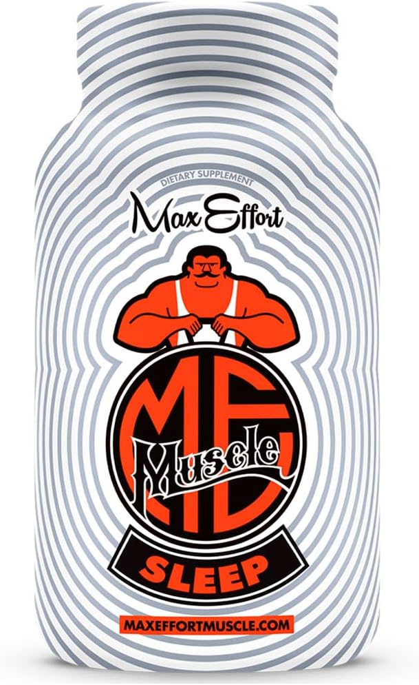 Max innsats søvn, søvnstøtte til voksne med 95 MG Magnesium Citrat, 200 MG L Theanine og 3 MG Melatonin, kvalitets søvn formel uten groggy bivirkninger, 60 kapsler, 30 serveringer