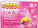 Emergen-C 1000mg vitamin C pulver for daglig immun støtte koffein gratis vitamin C kosttilskudd med sink og manganesisk, B vitaminer og elektrolyter, Super Orange Flavor - 30 Count