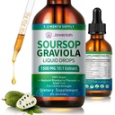 Soursop Graviola flytende dråper Supplement med Sea Moss Extract, Soursop Bitters Flytende for cellestøtte og regenerering, immunitet, lever, Antioksidant, Graviola Leaves Extract 2 måneders forsyning 60ML
