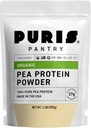 PURIS Organic Pea Protein pulver – USDA Organic Vegan Protein | 27g Planteprotein Per Serving | Ikke-GMO Glutenfri soya-fri | Clean label | Smooth Smak | Ideell for rister, smoothies, Baking | 2 lb