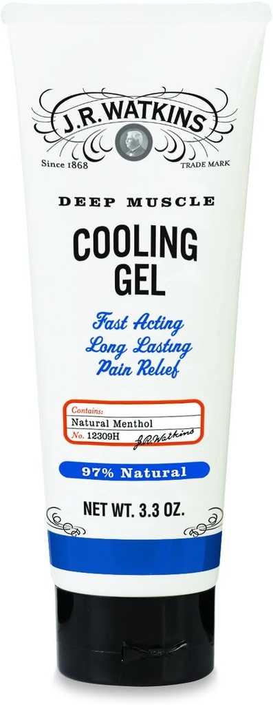 J.R. Watkins dyp muskelkjøling Gel, Standard, 3.3 Ounce