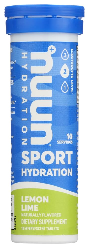 Nuun Active: Lemon+Lime Electrolyte Forbedret drikketabletter(6-pakke med 10 tabletter)6