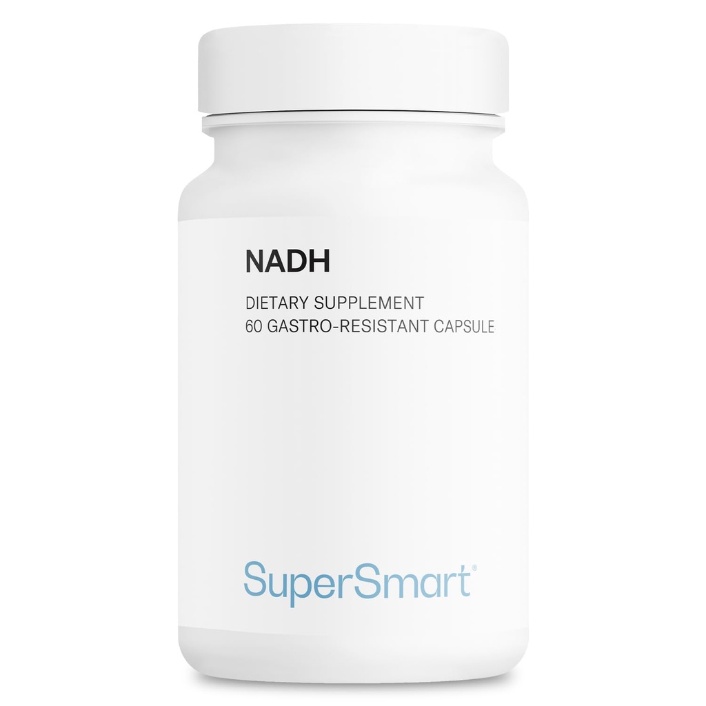 Supersmart - NADH 5mg per dag (redusert Nicotinamide Adenine Dinucleotid) - NADH Supplement - Energipiller | Ikke-GMO & Glutenfri - 60 forsinket releasekapsler