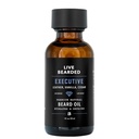 Live Beard Beard Olje, 1 fl oz - Premium All-Naturlig Jojoba - Laget i USA - Håret og huden omsorg for menn med tørr, Flaky Patches 中 Executive Scent - Cedar, Vanilla