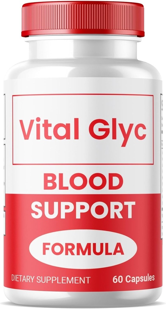 (1 Pack) Vital Glyc Capsules - Offisiell Blood Support Formula, Vital Glyc Blood Vessel Cleaner, Vital Glyc Glyco Optimizer piller, støtter generell helse og velvære, Vital Glyc pulver (60 Kapsler)