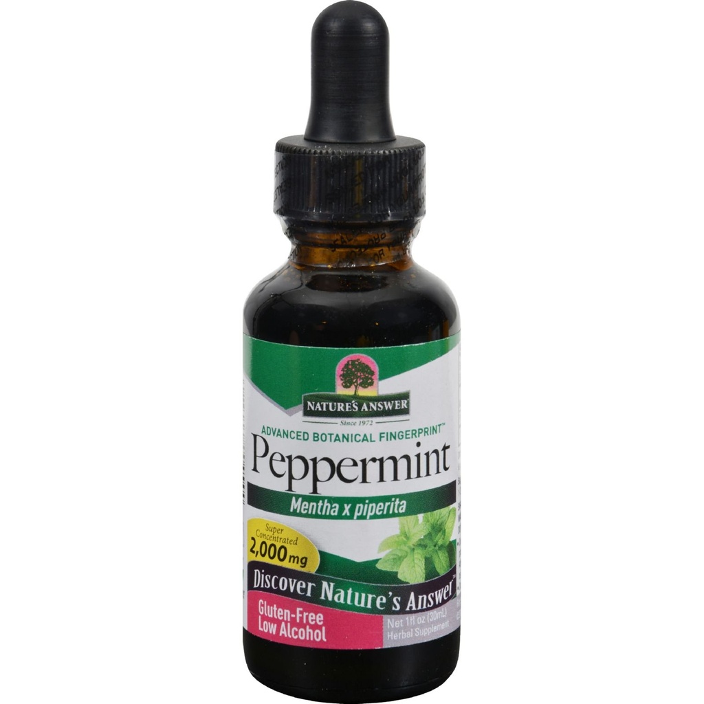 Natur?s Svar Peppermynte Leaf Mentha x Piperita Gluten Alkohol Gratis Herbal Supplement støtter sunn Digestiv funksjon * ? 1 FL Oz