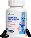 2700 MG Liposomal Glutation Supplement, Max absorpsjon, aktiv form L Glutation reduktase (GSH), med Hyaluronsyre, Resveratrol, Kraftig Antioksidant, Helse Aging, 60 Softgels