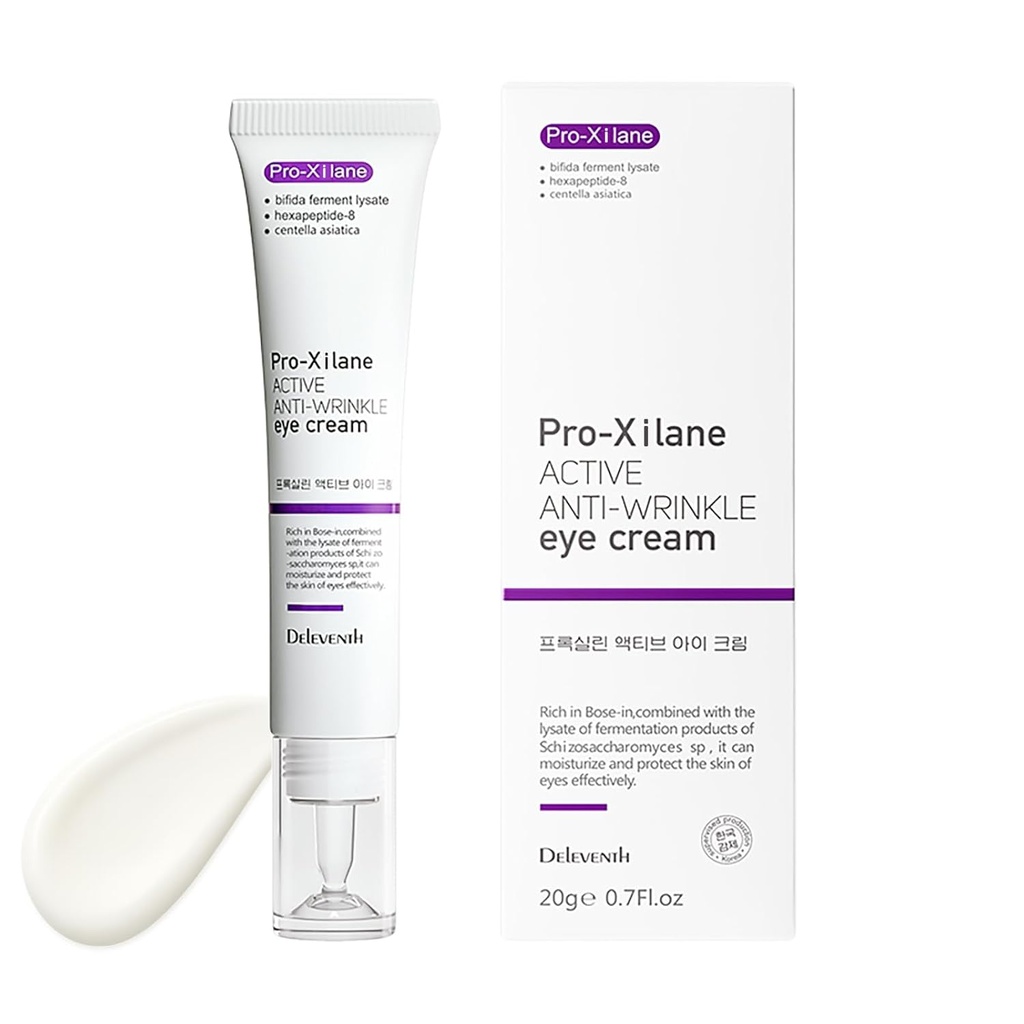 Deleventh koreanske merkevare Pro-Xilane Aktive Anti-Wrinkle Øyekrem 20g / Anti-Aging, Anti-Oksydasjon, Fade Fine linjer, Reduserer Wrinkles, Mørke sirkler og Puffiness for unge, Lyse øyne