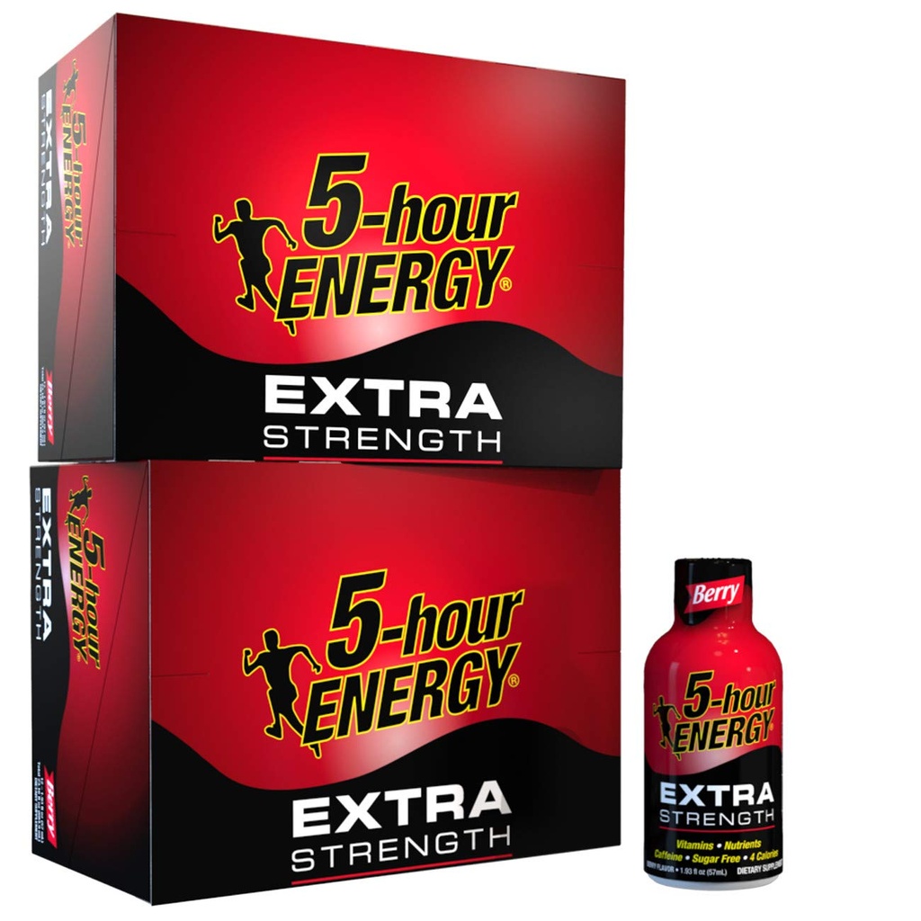 5- Hour Energy Shot, Extra Styrke Berry, 1,93 oz. 24 pakke