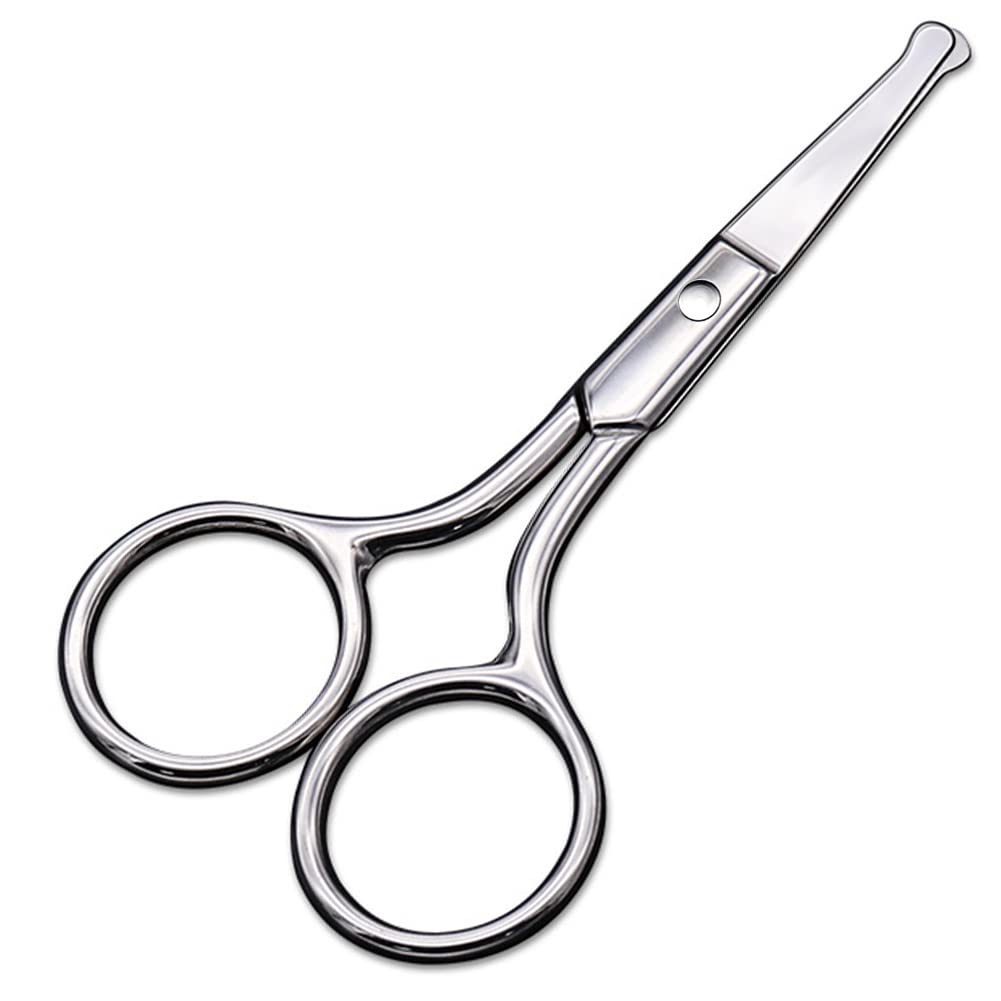 Små Scissors Med Rund Tip Design - Profesjonell Grooming for Hår, Øyevipper, Nese, Øyebryn Trimming, Mustache - vil ikke skade Nasal Cavity