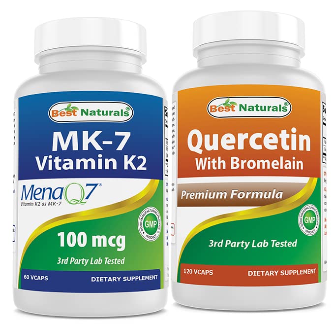Beste Naturals MK-7 100 mcg & Quercetin med Bromelain