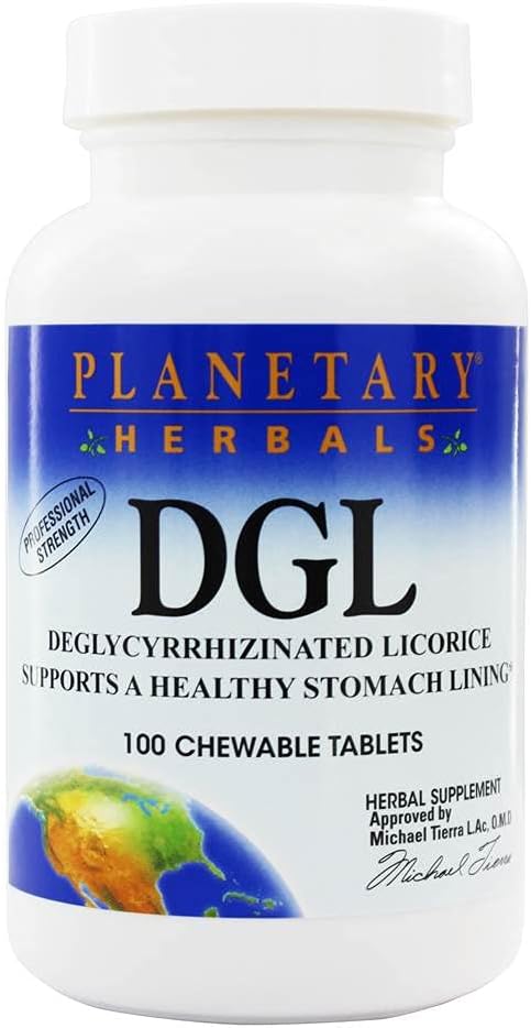 Planetær Herbals DGL Licorie, 100 tabletter
