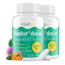 15-i-1 Detox Binder, Aktivert Charcoal, Zeolite & Bentonite Clay, Klorella, 1500 MG Detox Supplement Maksimal absorbent, Liver Gut Digestive Detox Cleanse, 180 Vegan Kapsler