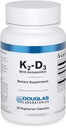 Douglas Laboratories K2-D3 med Astaxanthin - Antioksidant støtte for bein, immunfunksjon og vaskulær helse* - Med Menaquinon-7 & D-vitamin - 30 vegetariske kapsler