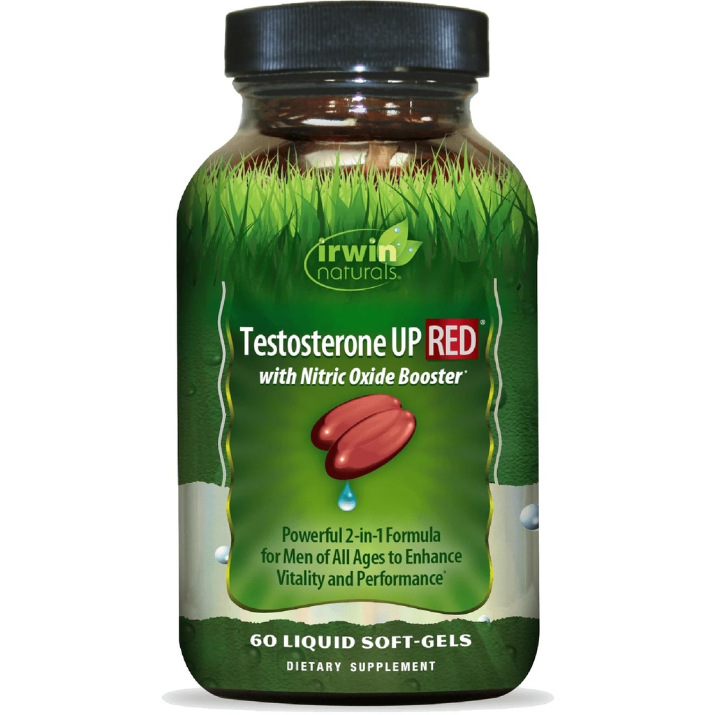 Irwin Naturals Testosteron Opp Rød 60 Sgels