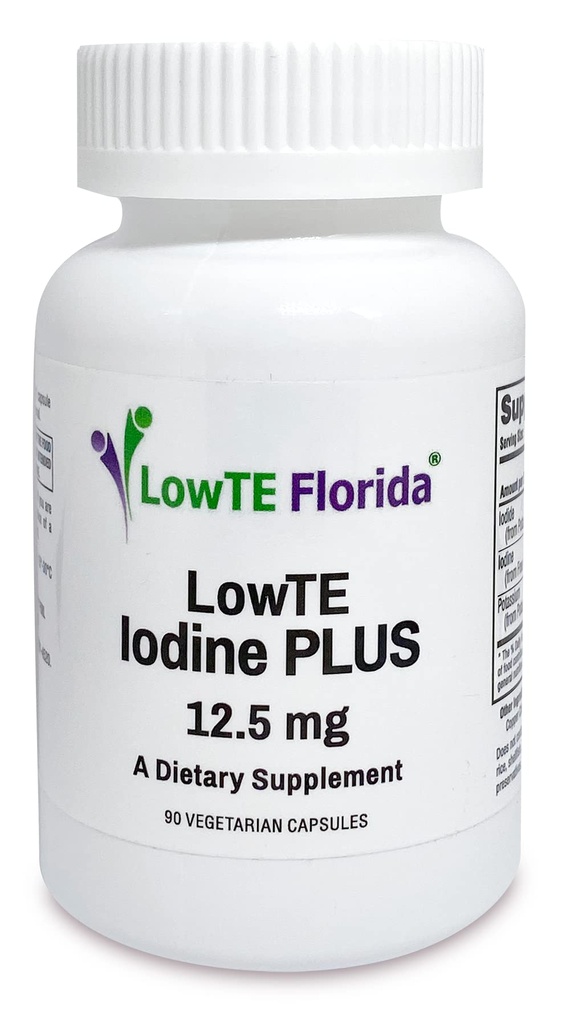 Iodine Plus 12,5 mg - 90 Vegetariske kapsler for energi, humør og sunn kroppsfunksjon | jodin Supplement for å styrke hår, negler, & tenner | Regulerer metabolisme