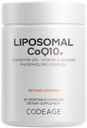 Codeage Liposomal CoQ10 Supplement - 125 mg Coenzym Q10 med vitamin E Isomers Tocopherols - 2-måneders forsyning - 1 kapsel per servering - Liposomal levering - Vegan, ikke-GMO, Glutenfri - 60 kapsler