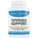Naturlig velvære Thyroid Support – Iodine, Selen & L-tyrosin Supplement for sunn Thyroid funksjon, energi og metabolisme – Thyroid støtte for kvinner og menn – 60 vegetariske kapsler