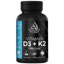 Halal Vitamin D3 med K2 Chewable Tabletter - Vitamin D 2000 iu + Menaquinone-7 (MK7) | Støtter hjerte helse, bein og muskler helse | 90 Teller for menn og kvinner
