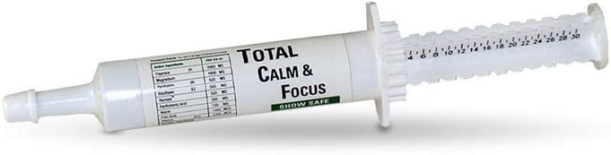 Ramard Total ro og fokus for hester Supplement - Magnesium og beroligende formel for hesteshow, trening, og ytelse mental varsling uten søvnighet, vise trygt, hester perfekt Prep 1oz Syringe