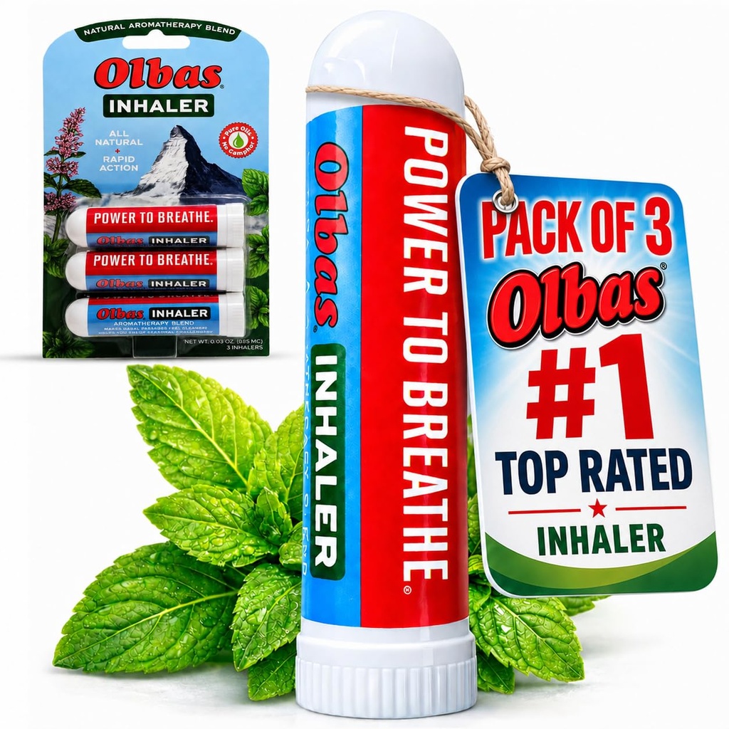 Olbas Nasal Relief Inhaler Aromaterapi/Aromatic Inhaler, 0,01 Oz, 3-Pack