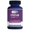 Focus Relief Plus Tørr Øye Formula (90 ct. 30 dagers forsyning) Tørr Øye Omega 3 Supplement - Tørr Eye Relief Supplement - Omega 3 Fiskeolje for tørr øye