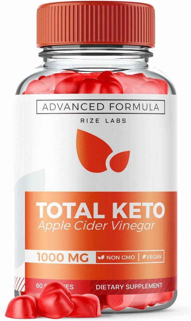 Rize labs Total Keto Apple Cider Vineger Gummies for avansert vekttap, Keto Supplement til å miste Belly Fat, Gummy anmeldelser, Maks styrke formel, Gomitas (60 Gummies)