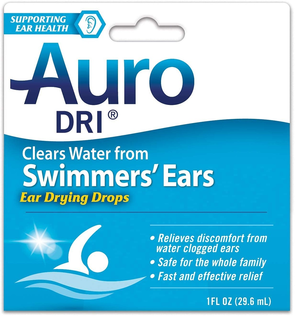 Spesialpakke med 5 Del Pharmaceuticals Auro-Dri ørevannstørkemiddel 1 floz (29,6 ml)